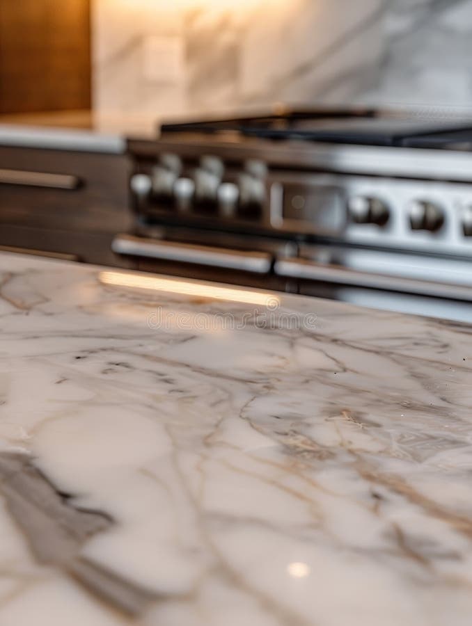 The countertop after honing, polishing, and sealing